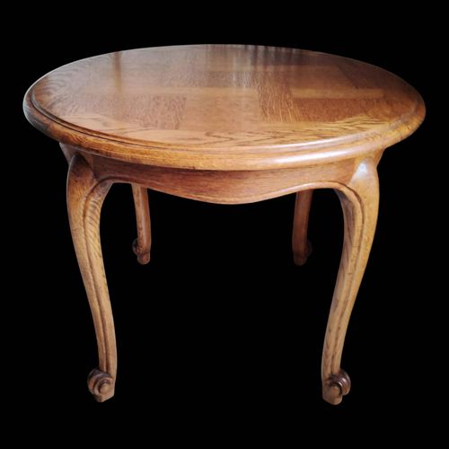 Table basse ronde Louis XV bois