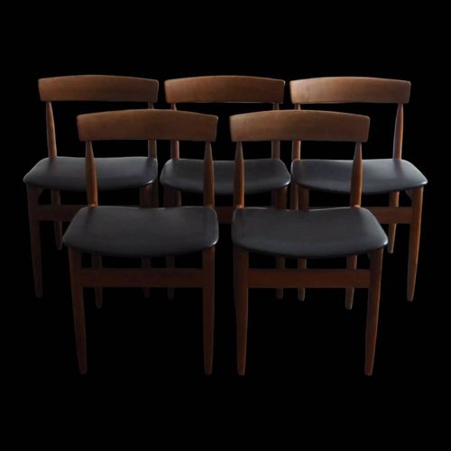 Lot de 5 chaises scandinaves bois