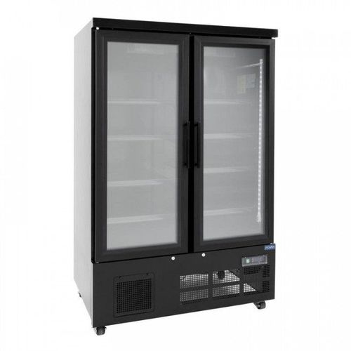 Armoire négative 744 Litres, 2 portes vitrées battantes, Noire, 1,1 KW, 220 V - MONO