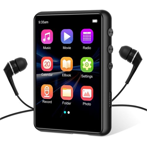 Hamiltion-64Go Lecteur Mp3, Bluetooth 5.3 Hifi Music Player, 2.4 Pouces Écran Tactile Lecteur Mp3 Avec Haut-Parleur Enregistreur, Radio Fm, Lecteur Mp3 Pour Enfants Avec Extension Jusqu'À 128Gb (Grey