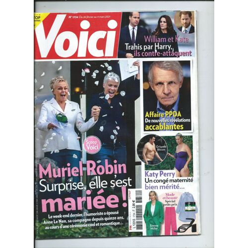 Voici 26/02/2021  Muriel Robin S'est Mariée, Céline Dion, Daft Punk, Kim Kardashian, Laeticia Hallyday , Paris Hilton, Anny  Duperey, Vianney,  Paul Mc Cartney, Jérémy Frérot, Kimberose, Depardieu