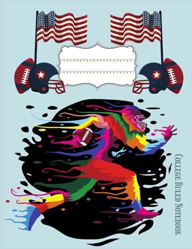 College Ruled Notebook: American Football Inspired Design , College Ruled Notebook .