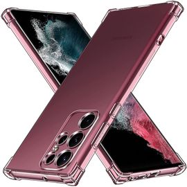 Coque Samsung Galaxy S22 Ultra 5G Souple Transparente flexible Bumper en Gel TPU Silicone Invisible Antichoc avec bords renforcés - Accessoires Pochette Case