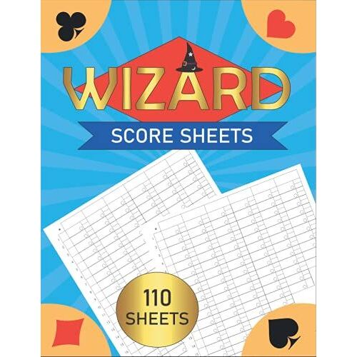 Wizard Score Sheets: Extra Large Size Wizard Card Game Score Pads - Wizard Score Sheet - 110 Sheets