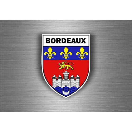 Autocollant Sticker Voiture Moto Blason Ville Bordeaux Region Armoirie Drapeau