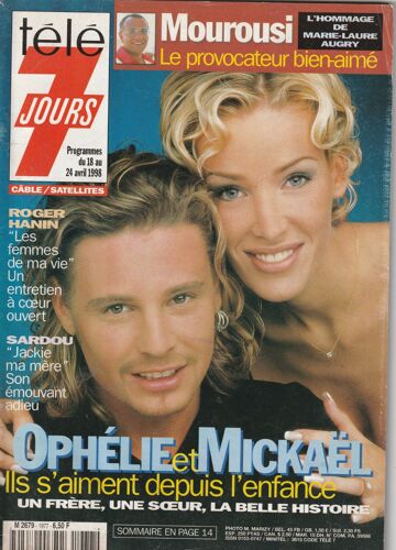 Ophelie Winter 4p/Valerie Kaprisky 1p/Jackie Et Michel Sardou 1p/ Joanna Lumley 1.5p/Ysa Ferrer 1/2p/Kim Basinger 1.5p/Claude Francois 1/2p/Andrea Bocelli 1.5p/Photo De Sheila En Pages Télé /1977