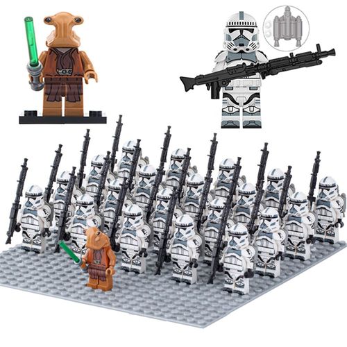 21 pièces Star War Mini Figurine Action Maître Jedi soldat de la tempête Bloc de Construction jouet Pour Enfans