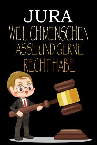 Jura Weil Ich Menschen Hasse Und Gerne Recht Habe: Notizbuch A5 Liniert - 110 Seiten Persönliches Tagebuch