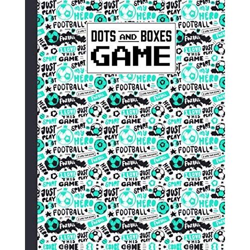 Dots And Boxes Game: Dots & Boxes Activity Book Football Cover - 120 Pages!, Dots And Boxes Game Notebook - Short Or Long Games (8.5 X 11 Inches) By Elaine Fellows