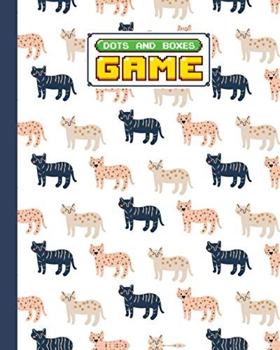 Dots And Boxes Game: Leopard Cover Dots And Boxes Game, A Classic Strategy Game - Large And Small Playing Squares, 120 Pages, Size 8" X 10" By Alex Yaulok Lam