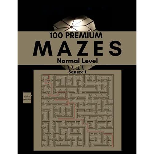 100 Premium Mazes: Maze Puzzle Books For Adults & Teens | 100 Large Print Mazes; Hours Of Fun With Brain Games (Mazes Books)