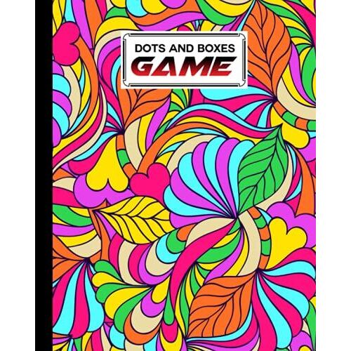 Dots And Boxes Game: Colorful Flowers Cover Dots And Boxes Game, A Classic Strategy Game - Large And Small Playing Squares, 120 Pages, Size 8" X 10" By Friedemann Herold
