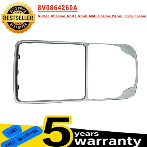 Pommeau De Levier De Vitesse Chromé Argent Pour Audi A3,Cadre Mmi,Garniture De Panneau De Console Centrale,8v0864260a,8v,2014-2019