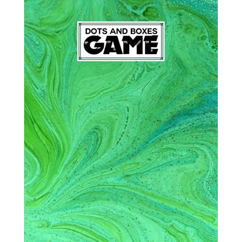 Dots And Boxes Game: Marbled Green Cover Dots & Boxes Activity Book - 120 Pages!, Dots And Boxes Game Notebook - Classic Pen & Paper Games (8.5 X 11 Inches) By Erika Hempel