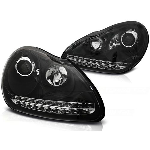Phares Avant Porsche Cayenne 02-06 Daylight Noir Hid Xenon