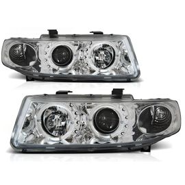 Phares Avant Seat Leon / Toledo 04.99-08.04 Angel Eyes Chrome