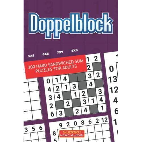 Doppelblock: 200 Hard Sandwiched Sum Puzzles For Adults