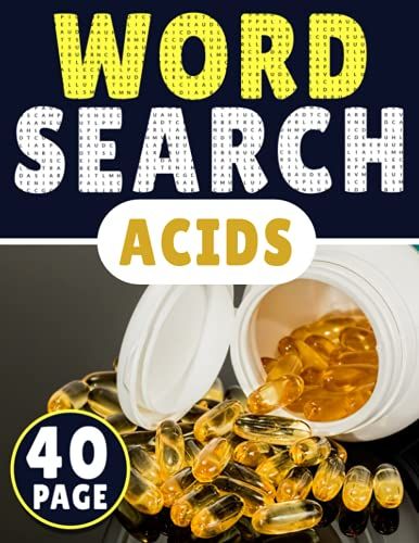 Acids Word Search: 40 Page Of Word Search Puzzles, More Than 300 Different Word In One Book | Puzzles Word Search For Adults