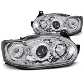Phares Avant Ford Escort Mk7 02.95-00 Angel Eyes Chrome