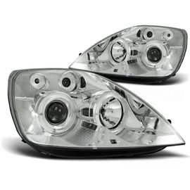 Phares Avant Ford Fiesta Mk6 05.02-08.05 Angel Eyes Chrome