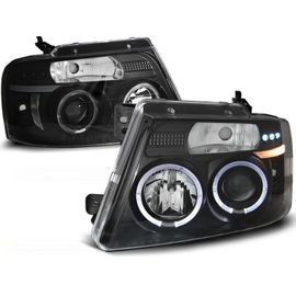 Phares Avant Ford F150 Mk 11 04-08 Angel Eyes Noir