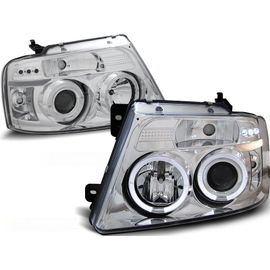 Phares Avant Ford F150 Mk11 04-08 Angel Eyes Chrome