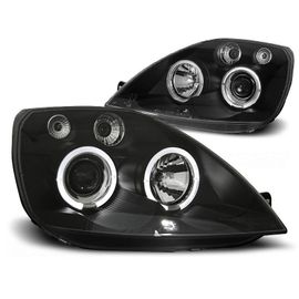 Phares Avant Ford Fiesta Mk6 05.02-08.05 Angel Eyes Noir