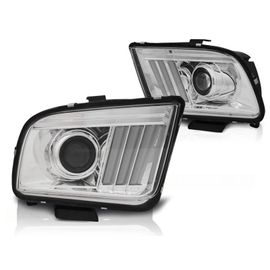 Phares Avant Ford Mustang 04-09 Tube Light Chrome