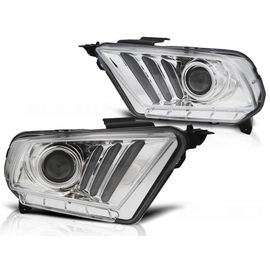 Phares Avant Ford Mustang V 10-13 Tube Light Chrome