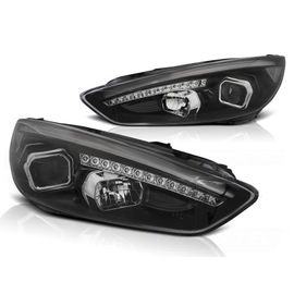 Phares Avant Ford Focus Mk3 15- Noir Drl Led