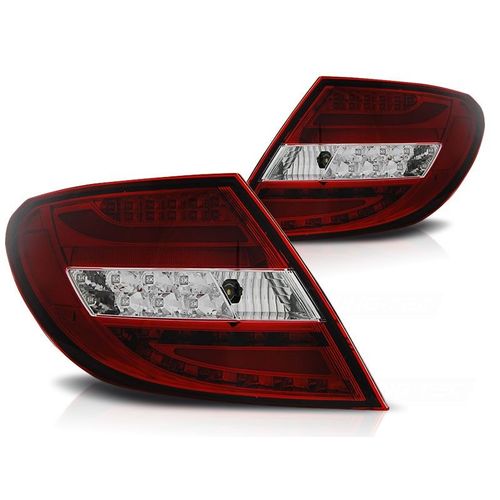 Feux Arrière Mercedes Classe-C W204 Sedan 07-10 Rouge Blanc Led Bar