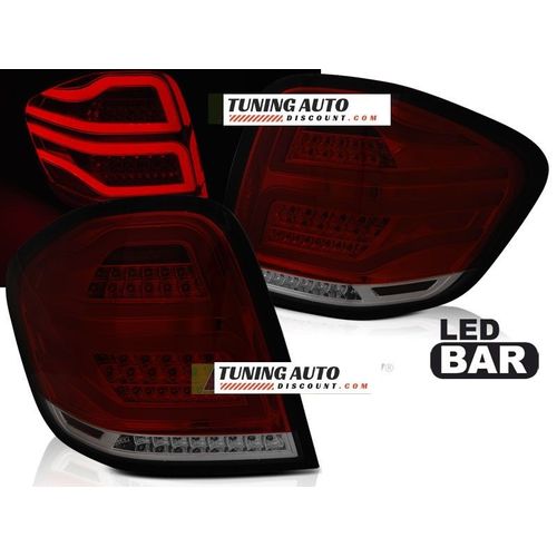 Feux Arrieres Mercedes M À Classe W164 2005 À 2008 Rouge Fumée Led