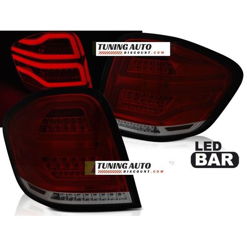 Feux Arrieres Mercedes M À Classe W164 2009 À 2011 Rouge Led Fumée