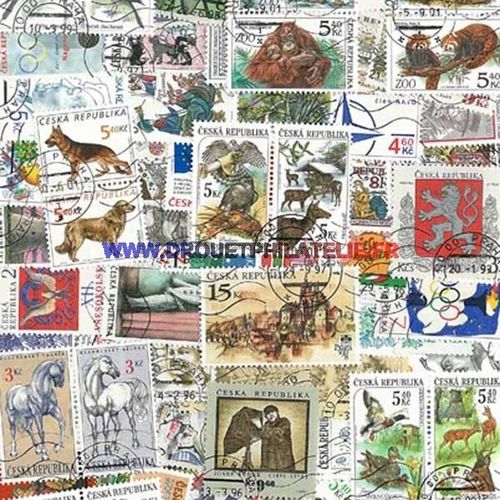 Tchèque République 100 Timbres Differents Oblitéres