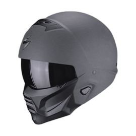 Casque Moto Jet Scorpion Exo-Combat Ii Graphite Ece 22-06 - Gris Foncé - L
