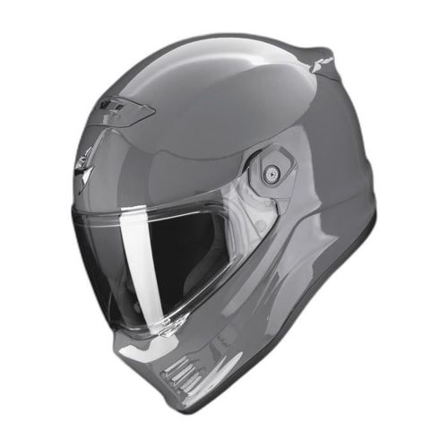 Casque Moto Intégral Scorpion Covert Fx Solid Ece 22-06 - Gris Ciment - Xl