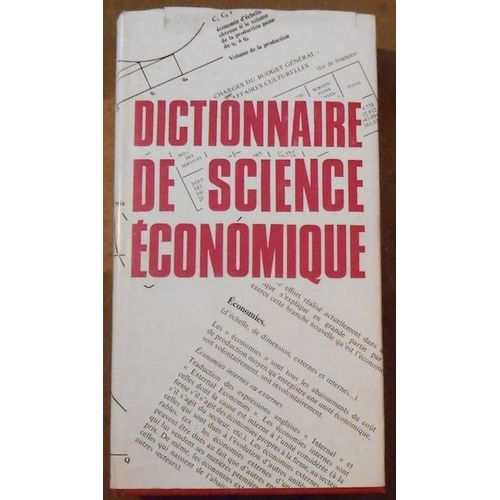 Dictionnaire De Science Economique