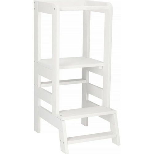 Springos® Tour D'apprentissage Et Observation Pour Enfants, Kitchen Helper, Made In Eu - Blanc