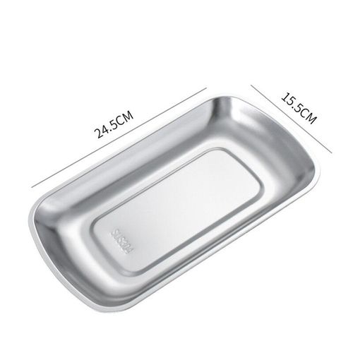 Plateau rectangulaire de conservation des aliments, 3 tailles, épais, en acier inoxydable, plat de Barbecue, casseroles de légumes et de fruits ménagers, plaque de cuisson de cuisine