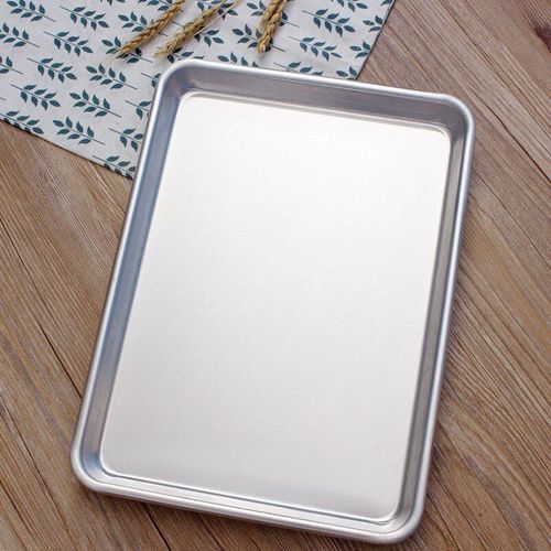 Plateaux de rangement de cuisine, poêle rectangulaire en acier inoxydable, plaques de cuisson pour aliments, gâteaux, pain, ustensiles ménagers, 33x45x2.5 CM