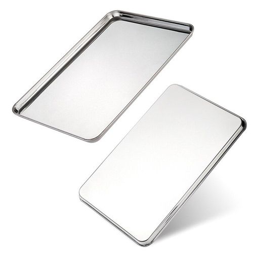 Plateau de cuisson rectangulaire en acier inoxydable, plaques pour aliments, récipient à pain, plats à saucisses à la vapeur, vaisselle, organisateur de cuisine