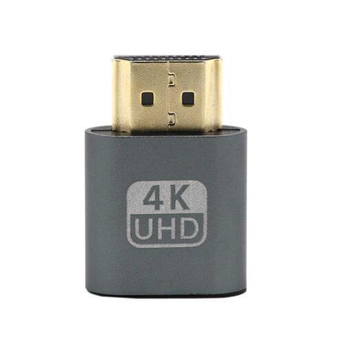 Adaptateur d'affichage virtuel, prise factice VGA compatible HDMI, adaptateur DDC Edid, prise en charge 1920x1080P pour carte vidéo BTC minage