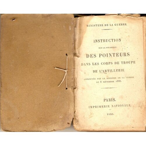 Instruction Sur La Formation Des Pointeurs Dans Les Corps De Troupe De L'artillerie