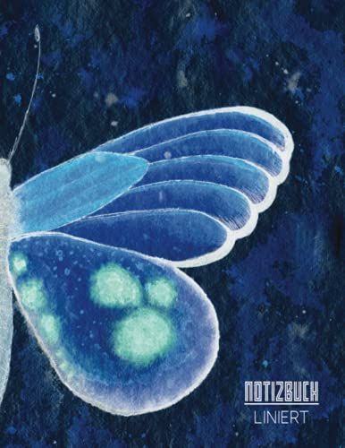Notizbuch Liniert: Schmetterling Geschenke Schreibbuch Mit Liniertem Papier, Zum Schreiben Von Notizen, Mitschriften, Tagebuch. | Wasserfarben Kunst Dark Edition #10 | 100 Seiten | A4 | 8.5 X 11