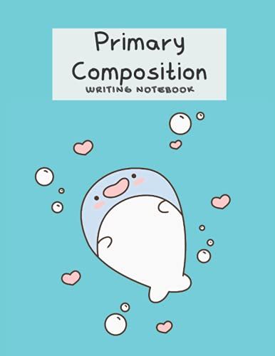 Primary Composition Writing Notebook: Cute Primary Practice Writing And Tracing Notebook Journal For Grades K-2