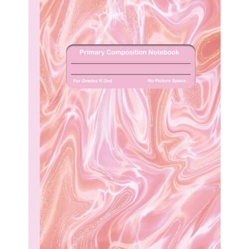 Primary Composition Notebook For Grades K-2nd No Picture Space: Full Page Writing Journal, Handwriting Practice Paper For Kids To Perfect Penmanship. ... Dotted Midline. Pretty Pink Marble Cover.