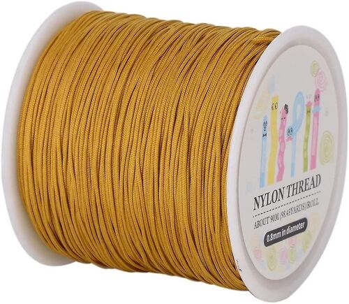 100 Yards 0.8mm Nylon Beading String, Chinese Knotting Cord Nylon Kumihimo Macrame Thread Tressé Lift Shade Cord For Blind Mini Blind Cord Replacemen