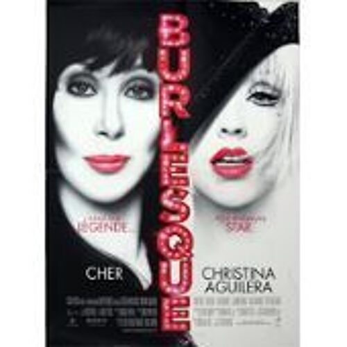 Burlesque - Steve Antin - Cher - Christine Aguilera - Eric Dane - Affiche De Cinéma Pliée 120x160 Cm