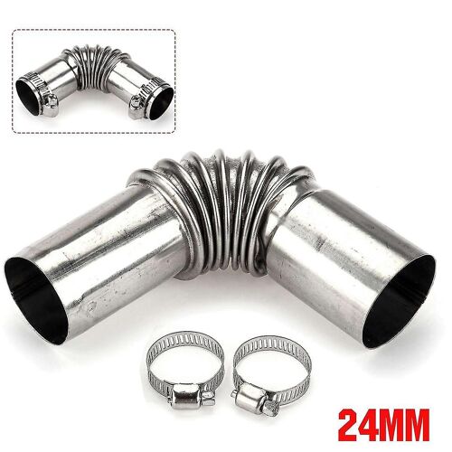 24mm Chauffe-Voiture Bouche D'aération Conduits Coude Tuyau Sortie Connecteur D'échappement Acier Inoxydable Compatible Avec Webasto Diesel Parking Heater