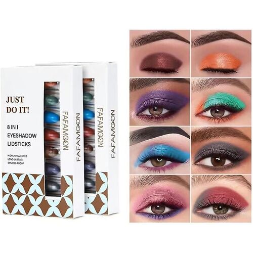 Fard À Paupières Scintillant 8 Couleurs, Fard À Paupières Scintillant, Mini Fard À Paupières Anti-Rides À Haute Pigmentation, Maquillage Des Yeux Imperméable Longue Durée